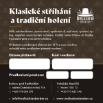 Klasické stříhání a tradiční holení - voucher