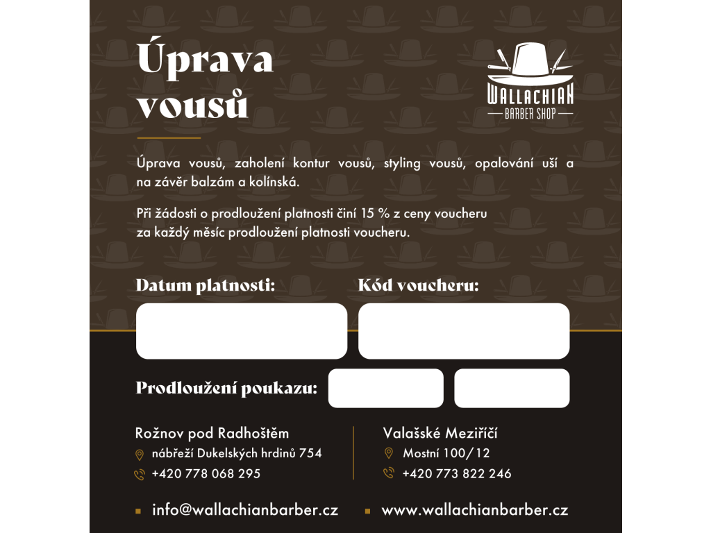 Úprava vousů - voucher